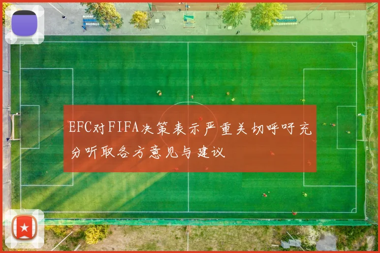 EFC对FIFA决策表示严重关切呼吁充分听取各方意见与建议
